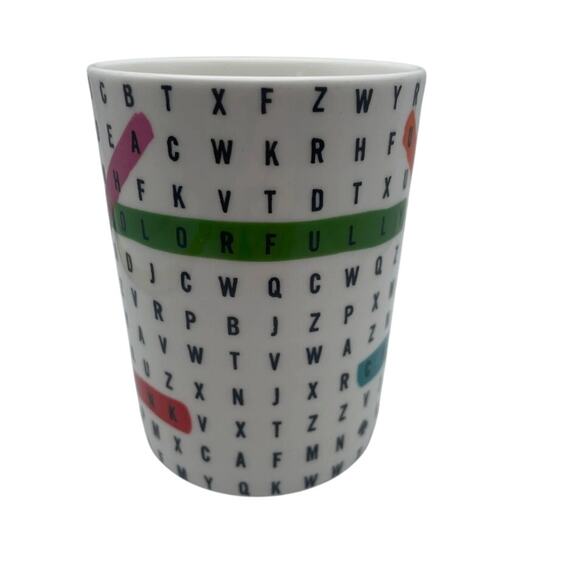 Kate Spade for Lenox Say The Word Mug Word Search Pattern 12 oz Coffee Tea Mug - Picture 5 of 10